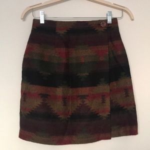 VINTAGE Felted Wrap Mini Skirt Western Style